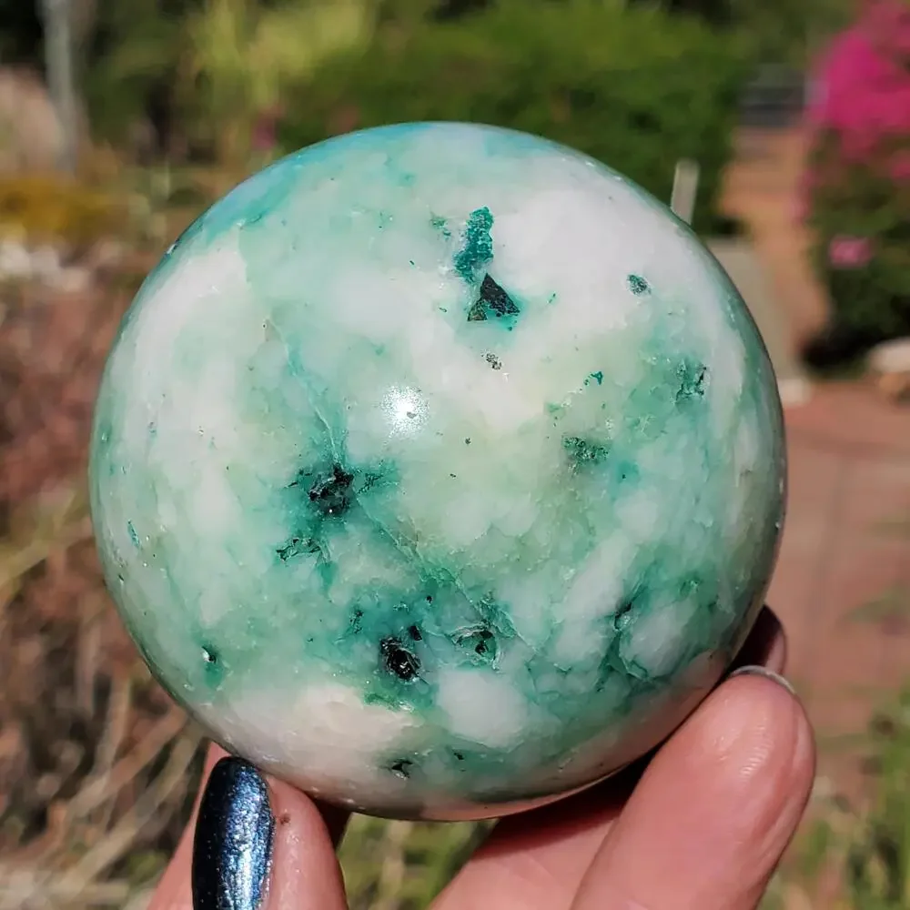 Chrysocolla Phoenix Crystal Sphere 332 Grams 62mm